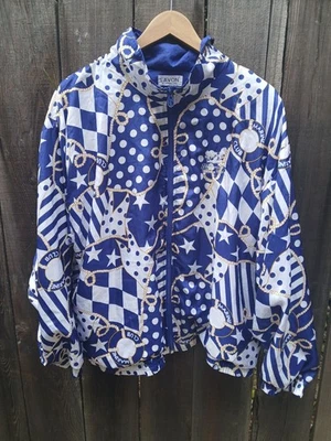 Lanvon Vintage Windbreaker Full Zip Jacket Marine Club Nautical Yacht  Womens XL - Image 1 of 4
