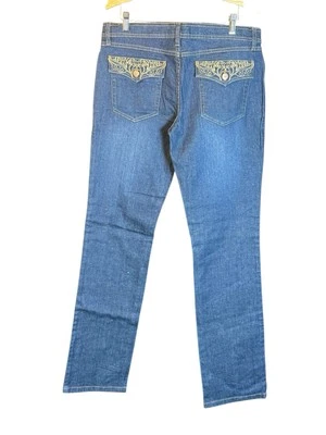Pantalones de mezclilla para mujer Daisy Fuentes corte bota azul tiro bajo - talla 8 nuevos con etiquetas Foto 1 de 4