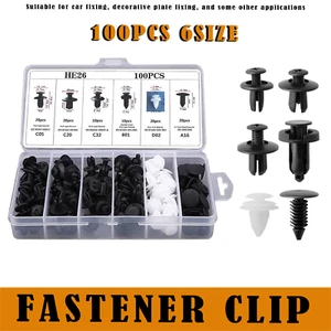 100Pcs Bumper Clips Retainer Rivet FENDER TRIM Car Auto Push Pin FASTENER PANEL - Picture 1 of 10