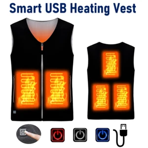 Beheizbare Weste Warm Körper Winter Heizung Mantel Elektro USB Jacke Herren Damen XL Größe - Bild 1 von 6