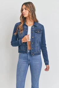 Just Jeans Women’s Denim Jacket XL Dark Blue - Picture 1 of 6