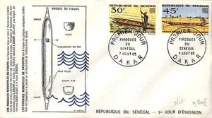 PHILATELIE CARTE PREMIER JOUR FIRST DAY OF ISSUE SENEGAL PIROGUES 1965 - Picture 1 of 1