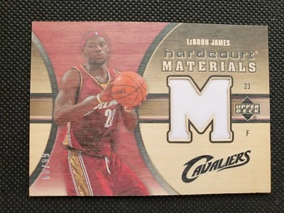 2005-06 LeBRON JAMES HARDCOURT AUTHENTIC MATERIALS/WOOD JERSEY SP INSERT #68/99! - Image 1 of 3