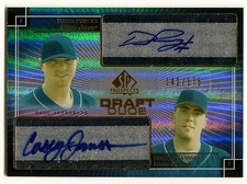 2004 SP Prospects Draft Duos CASEY JANSSEN DAVID PURCEY Dual Auto RC Rare #/175