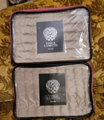 2 NIP Vince Camuto Copenhagen Euro Shams  26" x 26" Each Pillow - Image 1 of 3