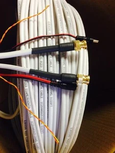 100'PRO WIRE CCTV VIDEO RG59 RS485 POWER PTZ DATA SIAMESE COMPRESSION BNC CABLE - Picture 1 of 4