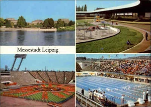 Postal LEIPZIG Sajonia RDA varias imágenes alrededor de 1979 entre otros Estadio central, estadio de natación y mucho más - Imagen 1 de 2