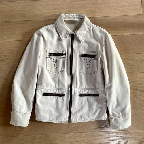 Gucci mens cream white jacket size 50 M Coat Immaculate