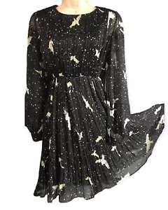Sister Jane Kleid Hängerchen Party Cocktail Hochzeit schwarz über Knie Anlass S - Bild 1 von 11