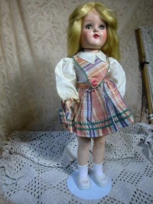 Ideal Toni Doll P-90 Blonde  Hair Hard Plastic Original Dress Walker 16" 1950's - Image 1 of 4