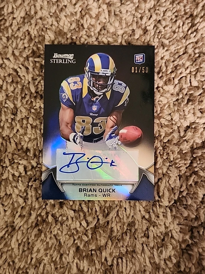  Brian Quick 2012 Bowman Sterling Black Refractor Auto Rookie 01/50 - Image 1 of 2
