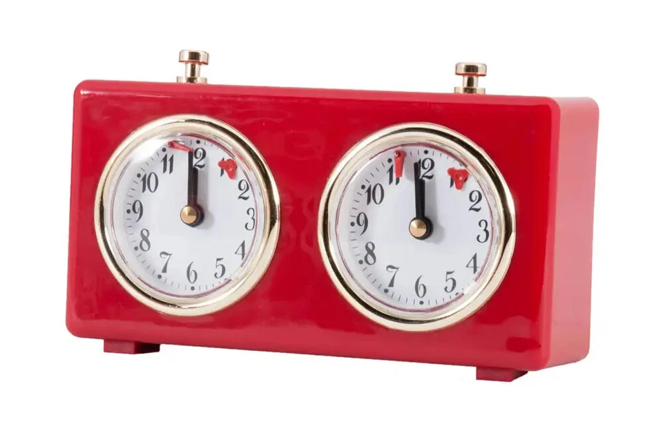 Regulation Plastic Mechanical Chess Clock - RED - Image 1 of 1