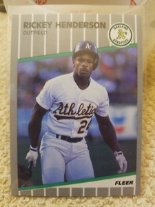 Rickey Henderson 1989 Fleer Update Baseball Card #U-54 Oakland A's Athletics