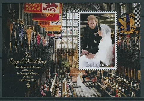 Bahamas Royalty Stamps 2018 MNH Prince Harry & Meghan Royal Wedding 1v M/S Cover