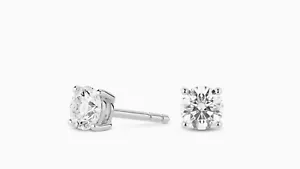 3 aretes de diamantes TCW en oro blanco de 14 quilates, diamantes amarillos cultivados en laboratorio. - Imagen 1 de 4