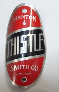 INSIGNIA DE CABEZA DE BICICLETA DE CARDO MANTON & SMITH DE COLECCIÓN - Imagen 1 de 4