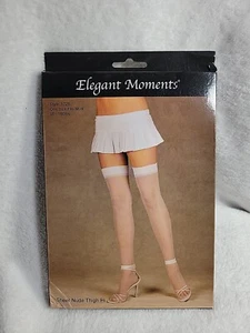 Elegant Moments Sheer Nude Thigh Hi Sz OSFM Stockings Style 1725 - Picture 1 of 7
