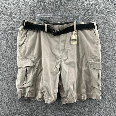 Nuevos Pantalones Cortos Arizona Cargo Para Hombre 52 Beige Con Cinturón Foto 1 de 4