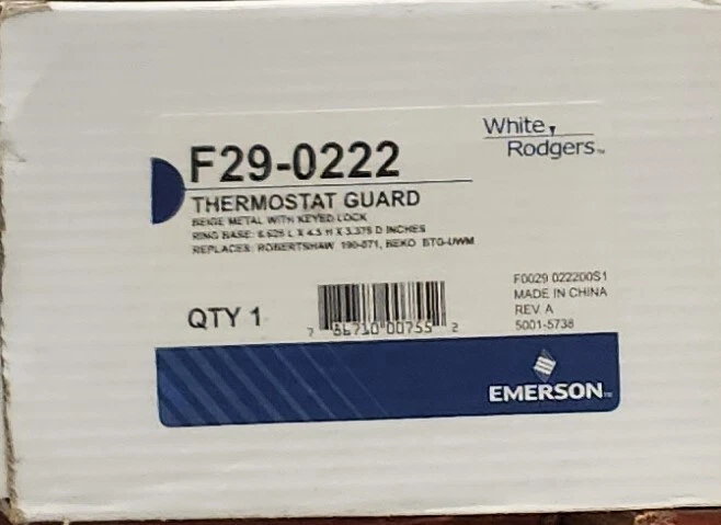 NUEVO Protector Termostático Rodgers F29-0222 Blanco, Metal Beige con Cerradura con Llave Foto 1 de 1