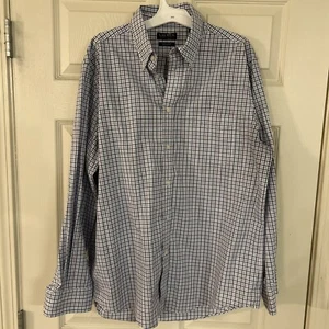 Lauren Ralph Lauren Mens Button Down Shirt 16.5 34/35 Plaid Classic Fit Stretch - Picture 1 of 3