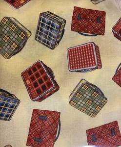 Moda Fabric Lunchboxes Vintage Plaid Mrs. Nelson's 2nd Grade 3 Sisters BTHY W2 - Picture 1 of 3