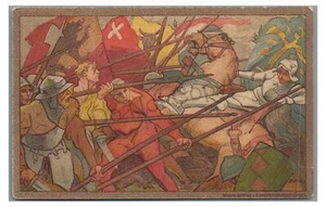 Jugendstil Kreuzzüge 1911 Bundesfeier Ausstellung BASEL Schweiz Postkarte - Bild 1 von 2