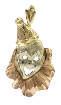 Unique Clown Charm in 14 Kt Tri-Color Gold - Image 1 of 4