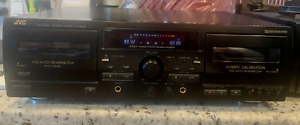 Vintage JVC Double Cassette Deck Model TD-W354BK Very Good Looking &Working Cond