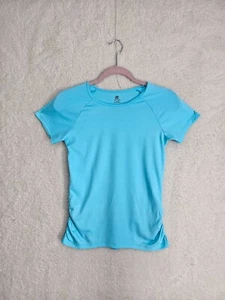 Champion Girls Shirt Large Blue Poly B Short Sleeve Athletic Activewear 10-12 - Picture 1 of 16