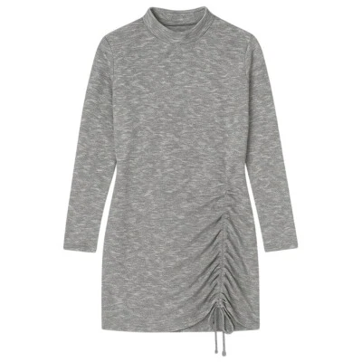 Vestido Xhilaration para mujer M gris tejido acanalado cuello falso ceñido mini informal nuevo con etiquetas Foto 1 de 4