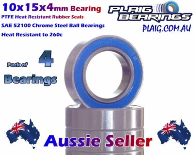 10x15x4mm Ball Bearings (4) UPGRADE to suit all HSP 1:10 RC Cars 2138 02138 - Image 1 of 2