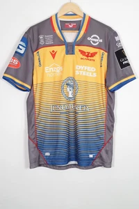 Camiseta deportiva de la Unión de Rugby 2019/2020 de visitante de Scarlets talla XL Macron - Imagen 1 de 10