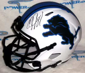 CALVIN JOHNSON, Jr. CASCO FIRMATO DETROIT LIONS REPLICA LUNARE F/Sz. - J.S.A. Cert - Foto 1 di 4