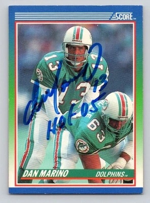 Tarjeta autografiada por Dan Marino 1990 de la NFL firma TTM/IP Foto 1 de 2