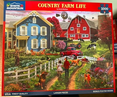 Puzzle Montaña Blanca Lote De 6 - 1000 Piezas Todo Completo Foto 1 de 4