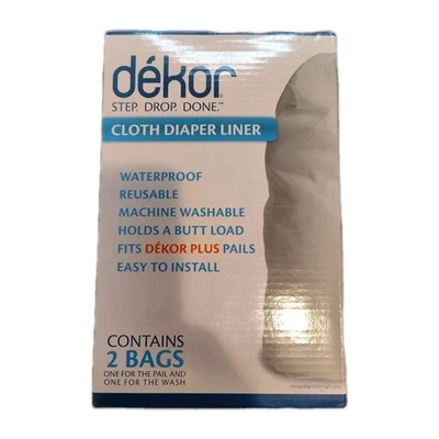 Decor Plus Forro de pañales de tela 2 unidades gris lavable a máquina nuevo en caja Foto 1 de 4