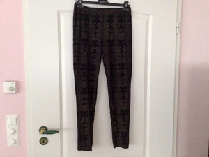 Nice Connection, Damen Leggings mit Gold-Druck, Gr. 38, Neu - Bild 1 von 8