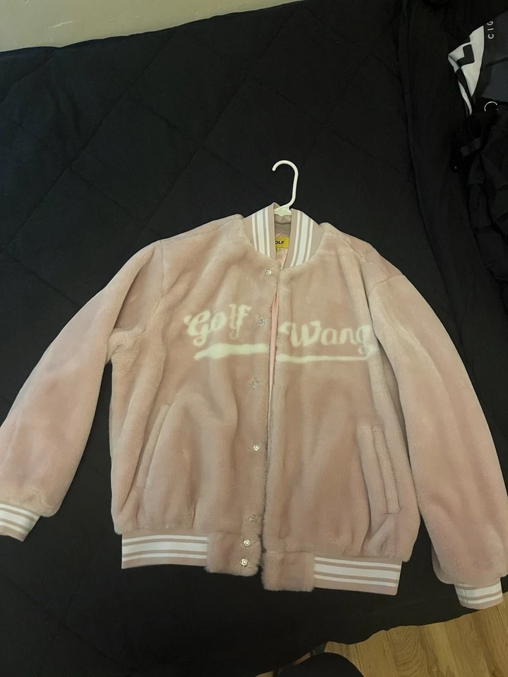 Chaqueta de piel rosa Golf Wang Tyler The Creator talla grande Foto 1 de 4
