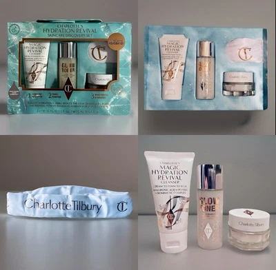 Charlotte Tilbury Hydration Revival Skincare Discovery Set Cleanser Toner Cream - Image 1 of 4