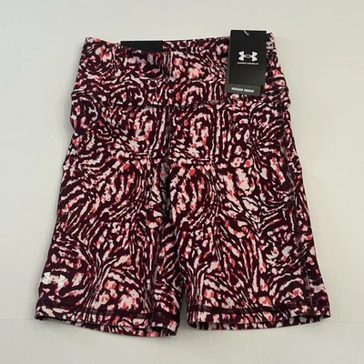 Under Armour Women’s Bike Shorts HeatGear Compression Black Rose/Pink XSM - Image 1 of 4