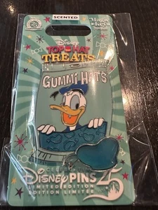 Disney 2025 Top Treats Gummi Hats Donald Duck Scented Magic Key Pin LE 1500 - Picture 1 of 2