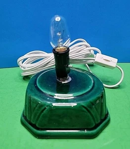 Vintage 4" Green Ceramic Christmas Tree Lighted Base Only. - Picture 1 of 6
