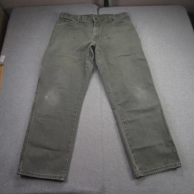 Pantalones de mezclilla Dickies para hombre 38x32 (36x30,5) gris ropa de trabajo calce relajado carpintero aplastado Foto 1 de 4