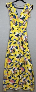 Maaji Hamilton Bay langes Maxikleid Damen Small S Blumen abstrakt Flatterärmel - Bild 1 von 12