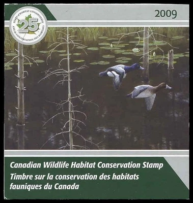Canadian Wildlife Habitat Conservation Stamp #FWH25 - Lesser Scaup (2009) - Image 1 of 2