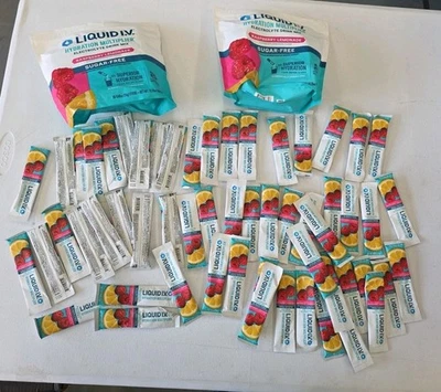 Liquid I.V. Multiplicador de hidratação mistura de bebidas eletrólitas pacote com 56 (EXP. 2027) MN10 - Imagem 1 de 4