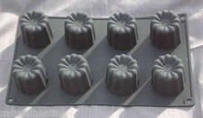 8 GRANDI cannella cannella silicone stompo per torta stampo per stampo francese scanalato