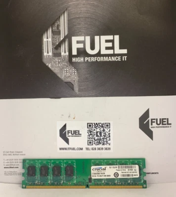 Crucial  2GB DDR2 ram memory module PC2-5300   -  CT25664AA667 - Image 1 of 3
