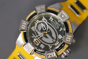 INVICTA NFL Men 52mm Stainless Steel Silver Black+White+Yellow+Green dial VD5F - Picture 1 of 6