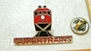 CN SUPERTRAINS~NAZIONALE CANADESE~ CRAVATTA FERROVIARIA SPILLA TAC - Foto 1 di 3